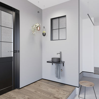 玄関施工イメージ(Φ250/ブラック)