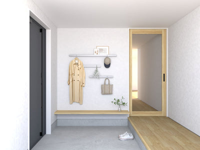 賃貸でもＯＫ！石膏釘仕様のシンプルモダンな長押「ウォールバー」誕生