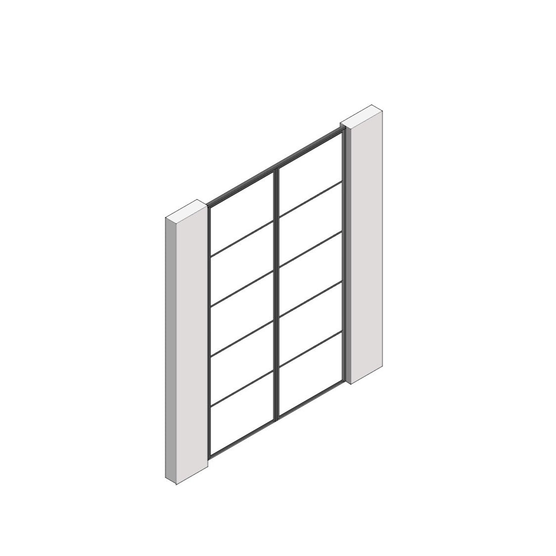 室内窓 クロス巻込み 両側壁納まり FIX 560×2394（※受注生産品）