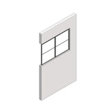 室内窓 クロス巻き込み/片側オープン納まり/FIX/W560×H742