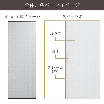ガラス、引手、フレームを選びます