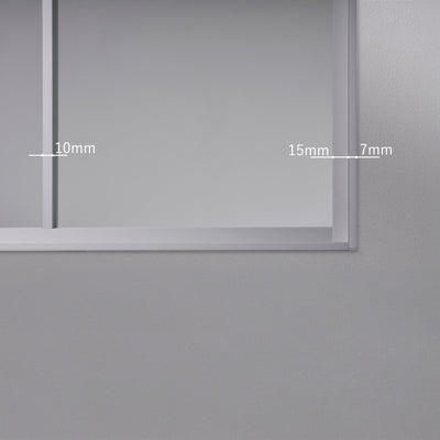 アルミ額縁見付け7mmと枠見付け15mmのスリムデザイン